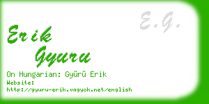 erik gyuru business card